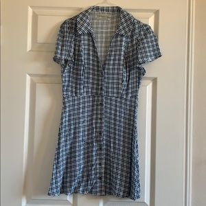 Skater Style blue checkered dress